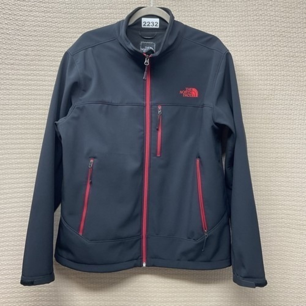 The North Face Apex Bionic Black/Red FullZip Fleece Lined Jacket Men L Nicaragua